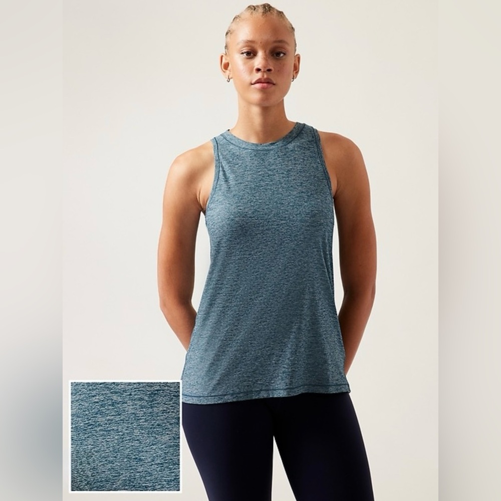 Atheta Chi Tank
Dark Sardinia Blue Heather, size Small